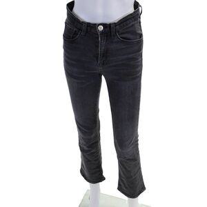 3x1 NYC Womens Cotton High Rise Bootcut Leg Jeans Faded Black Size 25